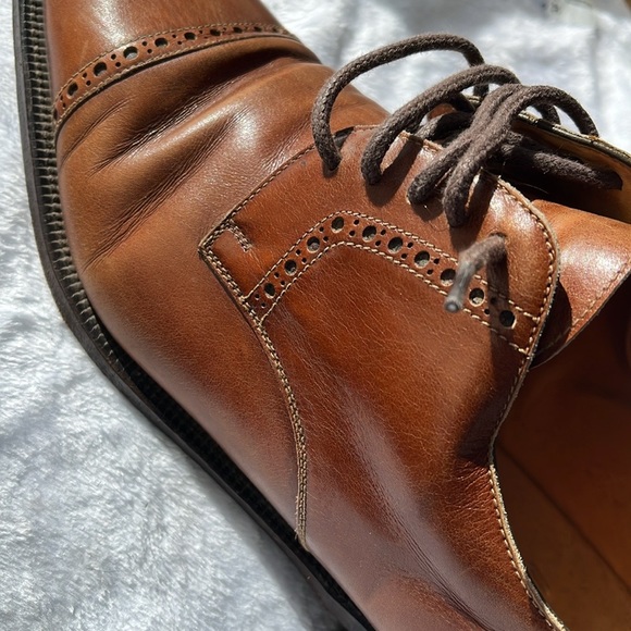 100% leather Mariano Campanile men’s oxfords size 8.5 IT which is US Mens 9.5 - Picture 4 of 13